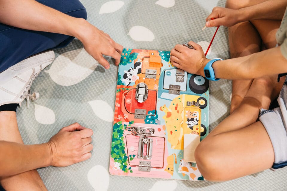 A children's Busy Board