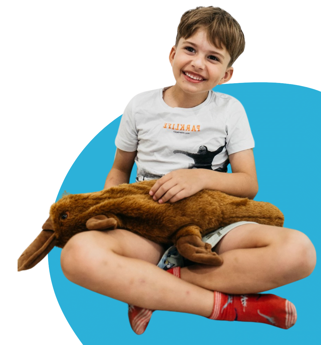 Child with a toy