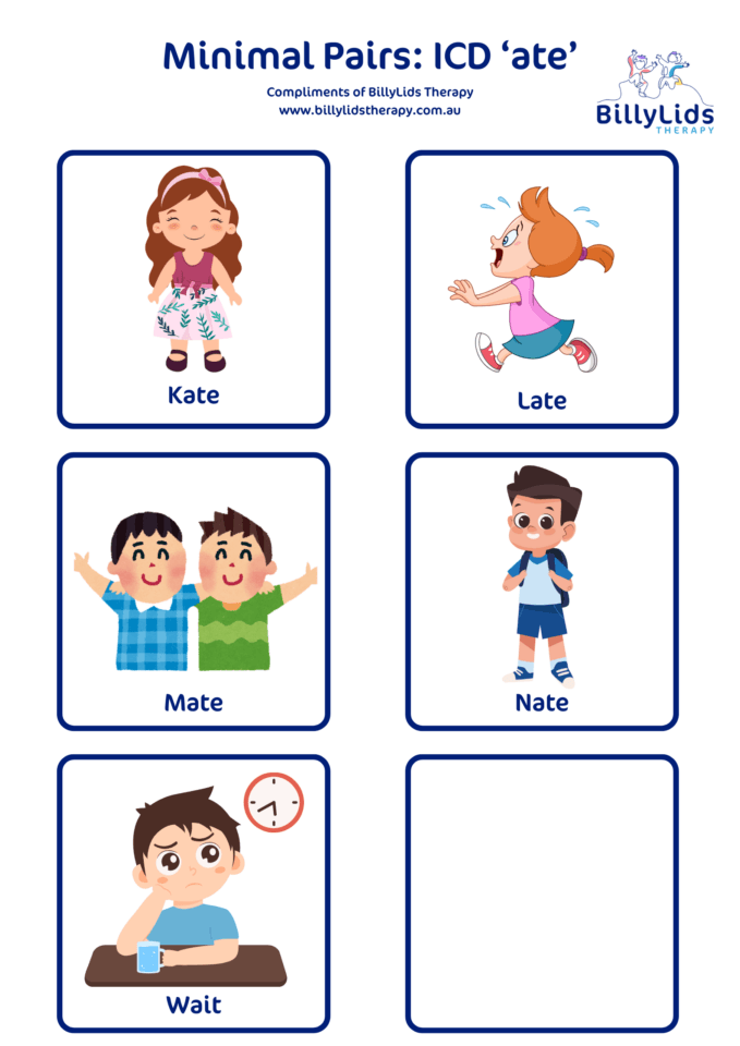 Minimal Pairs - a Parent’s Guide 38 ICD Ate 2