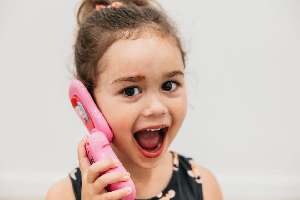 What is Pragmatic Language? 1 a child on a phone for language development