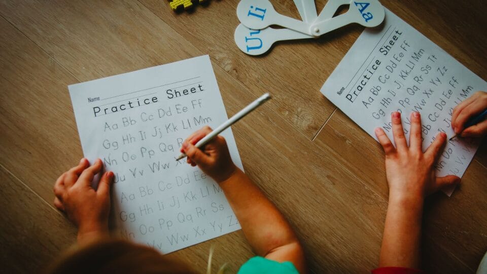 Understanding, Recognising, and Managing Dysgraphia 1 child doing writing practice