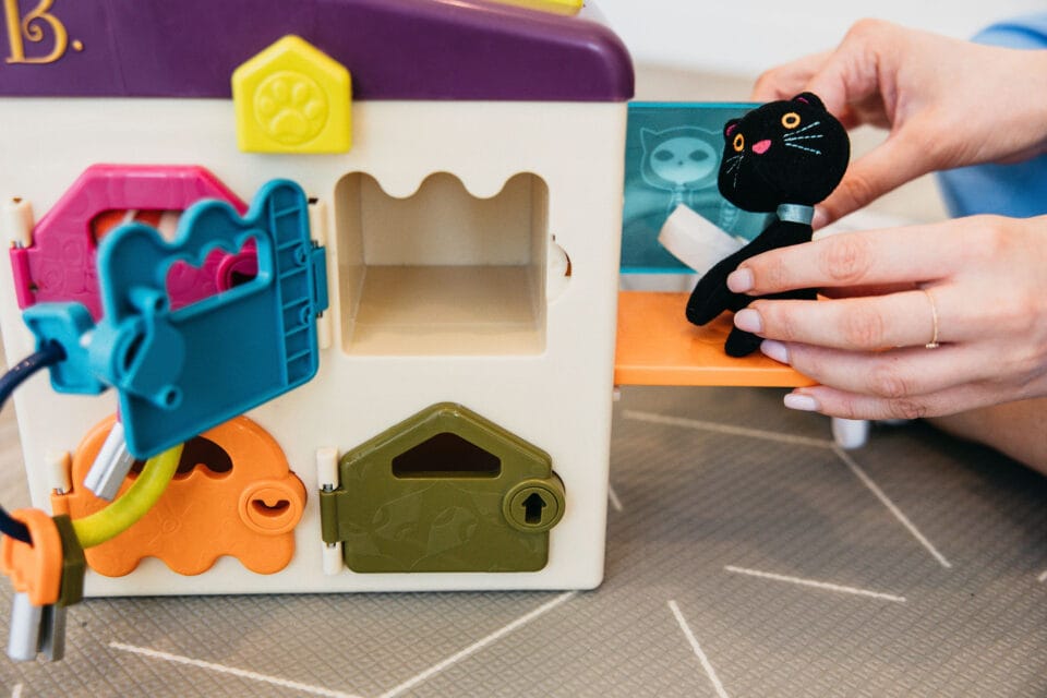 children occupational therapy busy board house